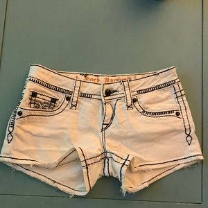 Rock revivals white Bella jean shorts 26
